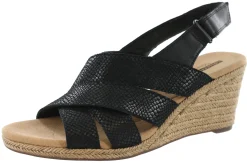 Clarks Lafley Krissy Ankle Strap Wedge Sandals Women's