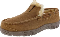 Clarks Men Warm Cozy Easy On Slip On Moccasin Slippers Warren
