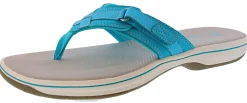 Clarks Women Sandals Lightweight Flip Flops Breeze Sea
