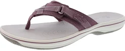 Clarks Women Sandals Lightweight Flip Flops Breeze Sea