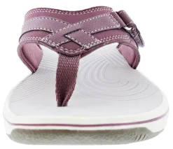 Clarks Women Sandals Lightweight Flip Flops Breeze Sea