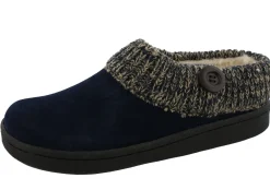 Clarks Women's Knitted Collar Clog Winter Slippers Angelina