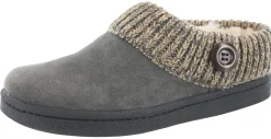 Clarks Women's Knitted Collar Clog Winter Slippers Angelina