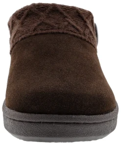 Clarks Women's Knitted Collar Clog Winter Slippers Angelina