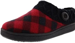 Clarks Women's Knitted Collar Clog Winter Slippers Angelina