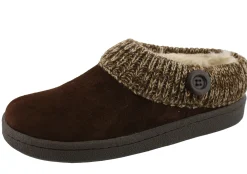 Clarks Women's Knitted Collar Clog Winter Slippers Angelina