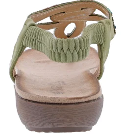 Patrizia Crema Wedge Thong Sandals By Spring Step