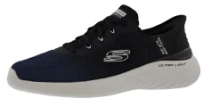 Skechers Men's Bounder 2.0 Tellem Lace Up Hands Free Slip Ins Walking Shoes