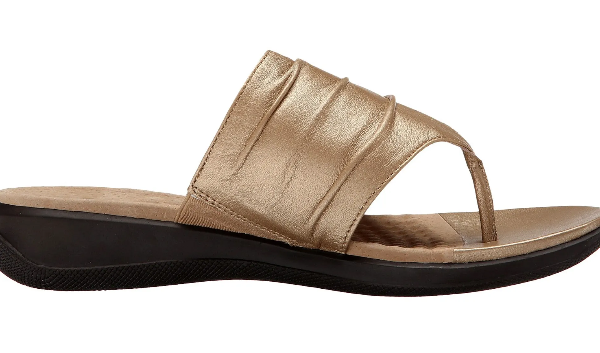 Softwalk Womens Summer Leather Sandals Thick Sole Wedge Slides