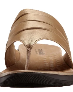 Softwalk Womens Summer Leather Sandals Thick Sole Wedge Slides